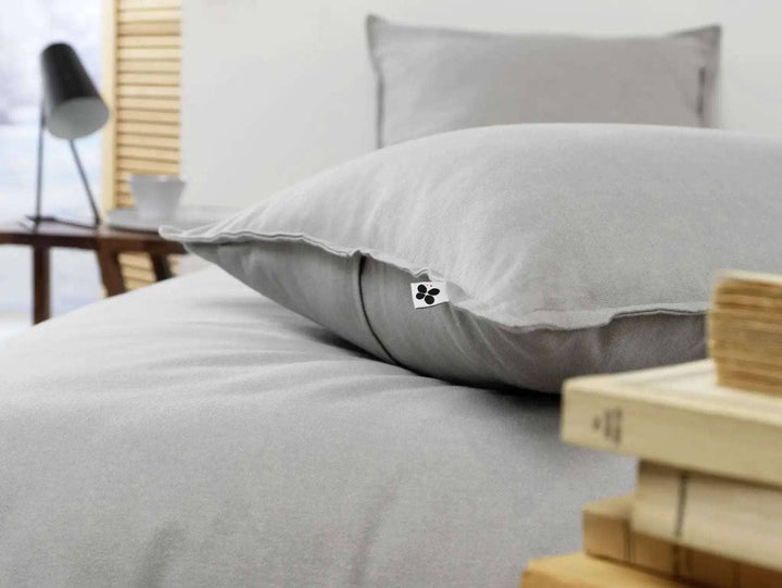 Taie d'oreiller Flanelle unie CANDICE Brume by L'effet papillon