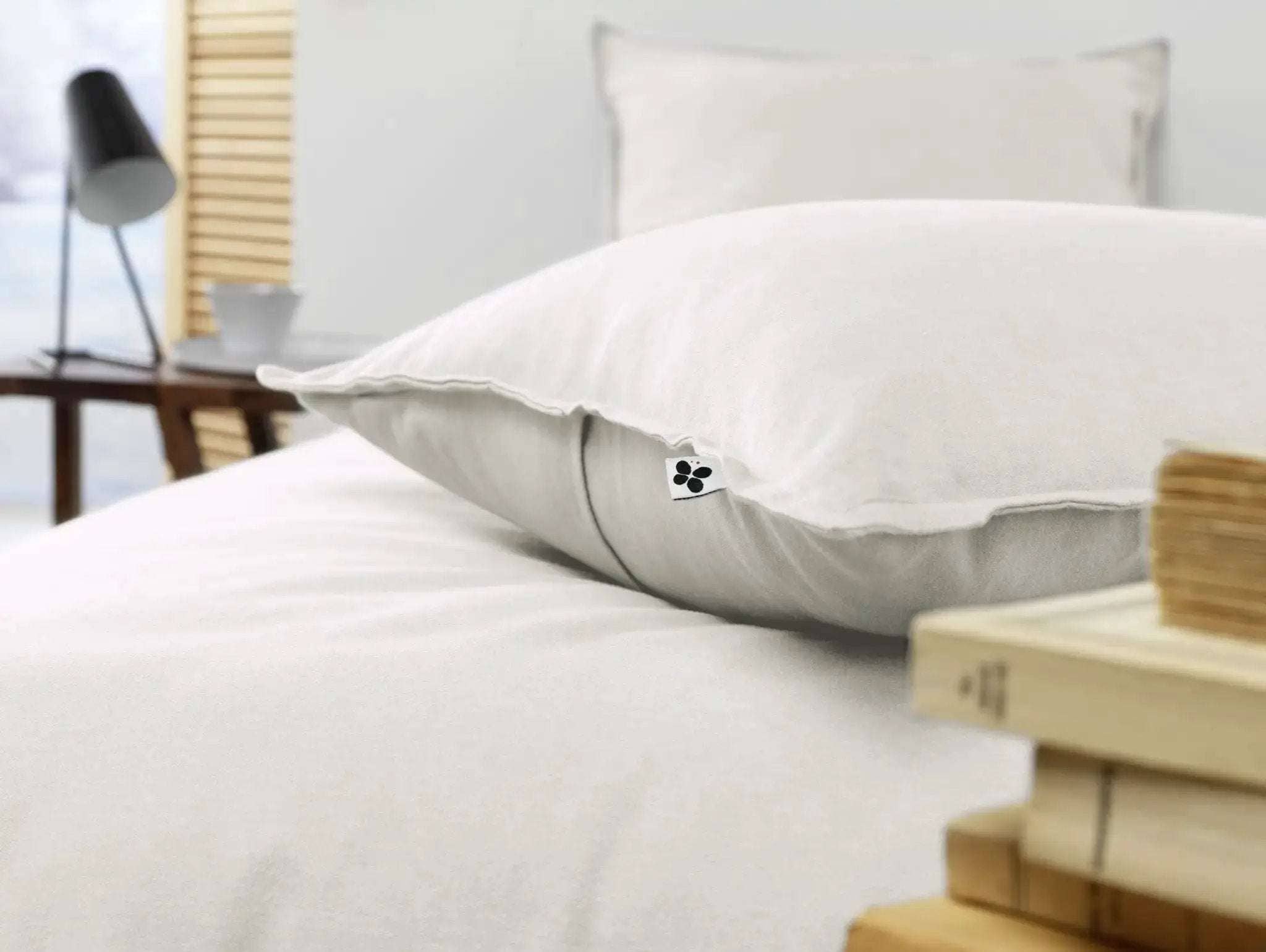 Taie d'oreiller Flanelle unie CANDICE Neige by L'effet papillon