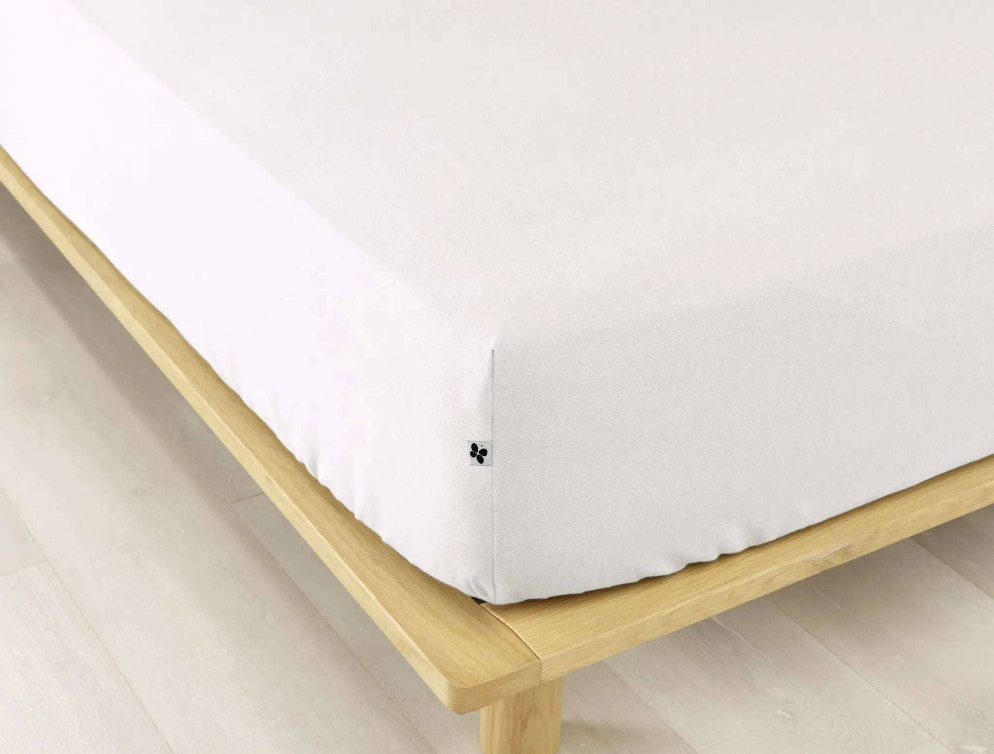Drap housse 90 x 190 cm Flanelle unie CANDICE Neige by L'effet papillon