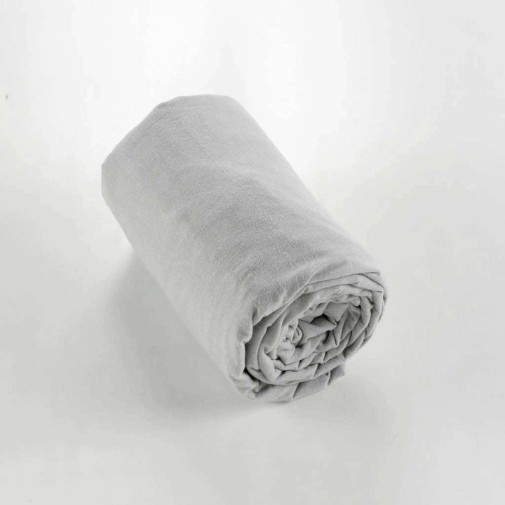 Drap housse Flanelle unie CANDICE Brume by L'effet papillon