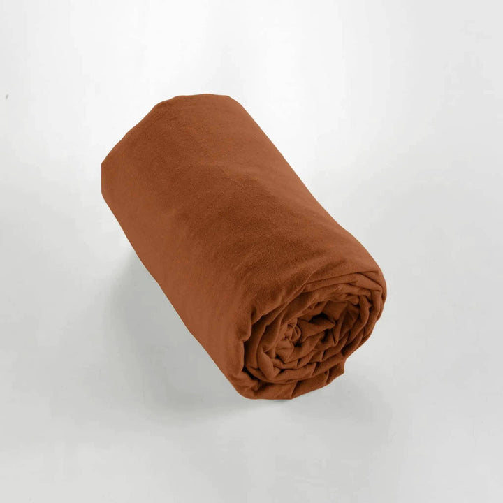 Drap housse Flanelle unie CANDICE Tomette by L'effet papillon