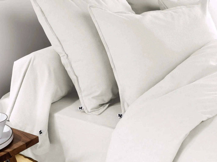 Drap housse Flanelle unie CANDICE Neige by L'effet papillon