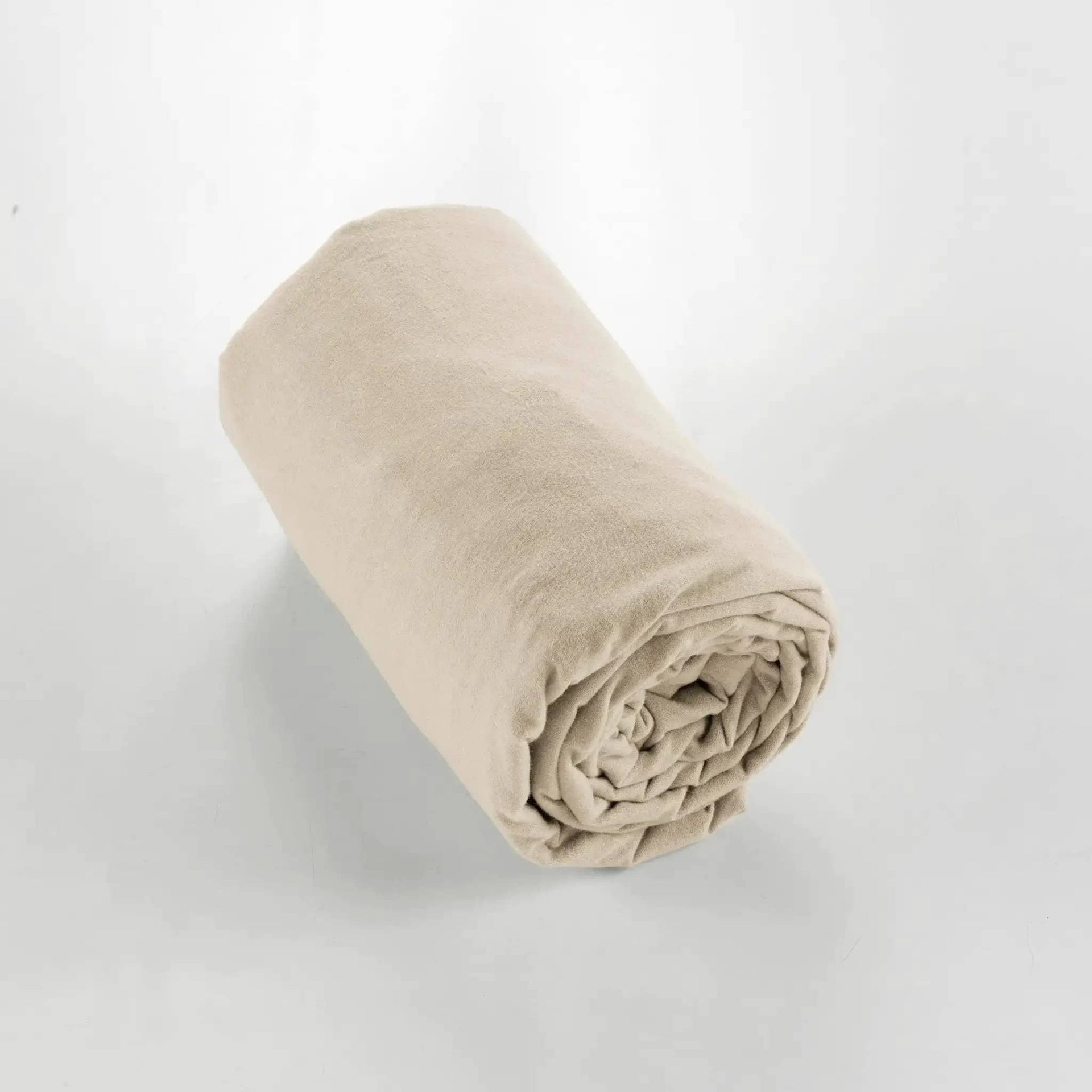 Drap housse Flanelle unie CANDICE Sable by L'effet papillon
