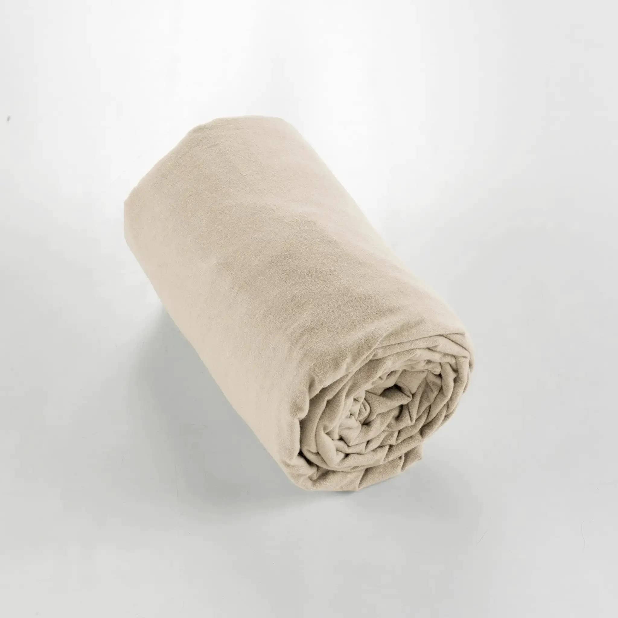 Drap housse Flanelle unie CANDICE Sable by L'effet papillon
