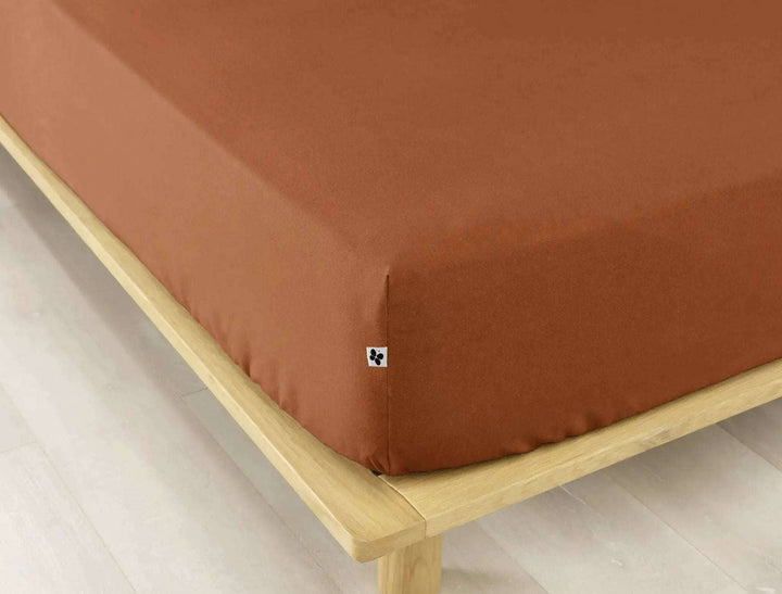 Drap housse Flanelle unie CANDICE Tomette by L'effet papillon