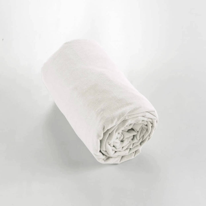 Drap housse Flanelle unie CANDICE Neige by L'effet papillon