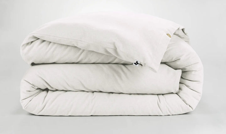 Housse de couette 140 x 200 cm Flanelle unie CANDICE Neige by L'effet papillon