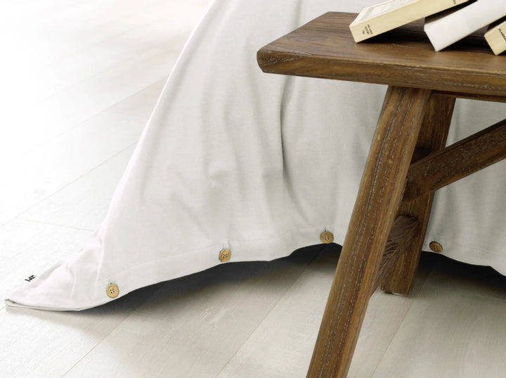 Housse de couette 140 x 200 cm Flanelle unie CANDICE Neige by L'effet papillon