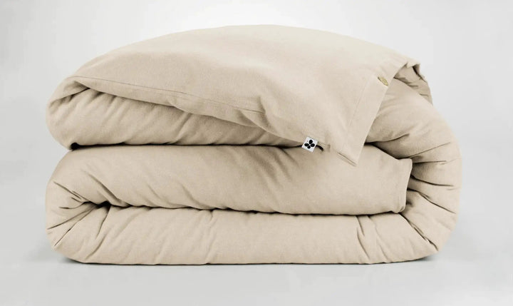 Housse de couette Flanelle unie CANDICE Sable by L'effet papillon