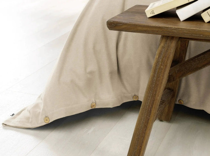 Housse de couette Flanelle unie CANDICE Sable by L'effet papillon
