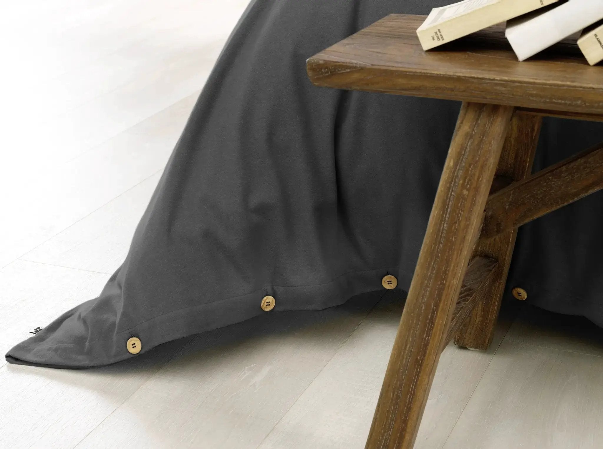 Housse de couette Flanelle unie CANDICE Orage by L'effet papillon