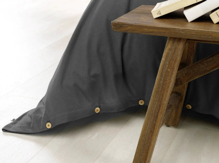 Housse de couette Flanelle unie CANDICE Orage by L'effet papillon