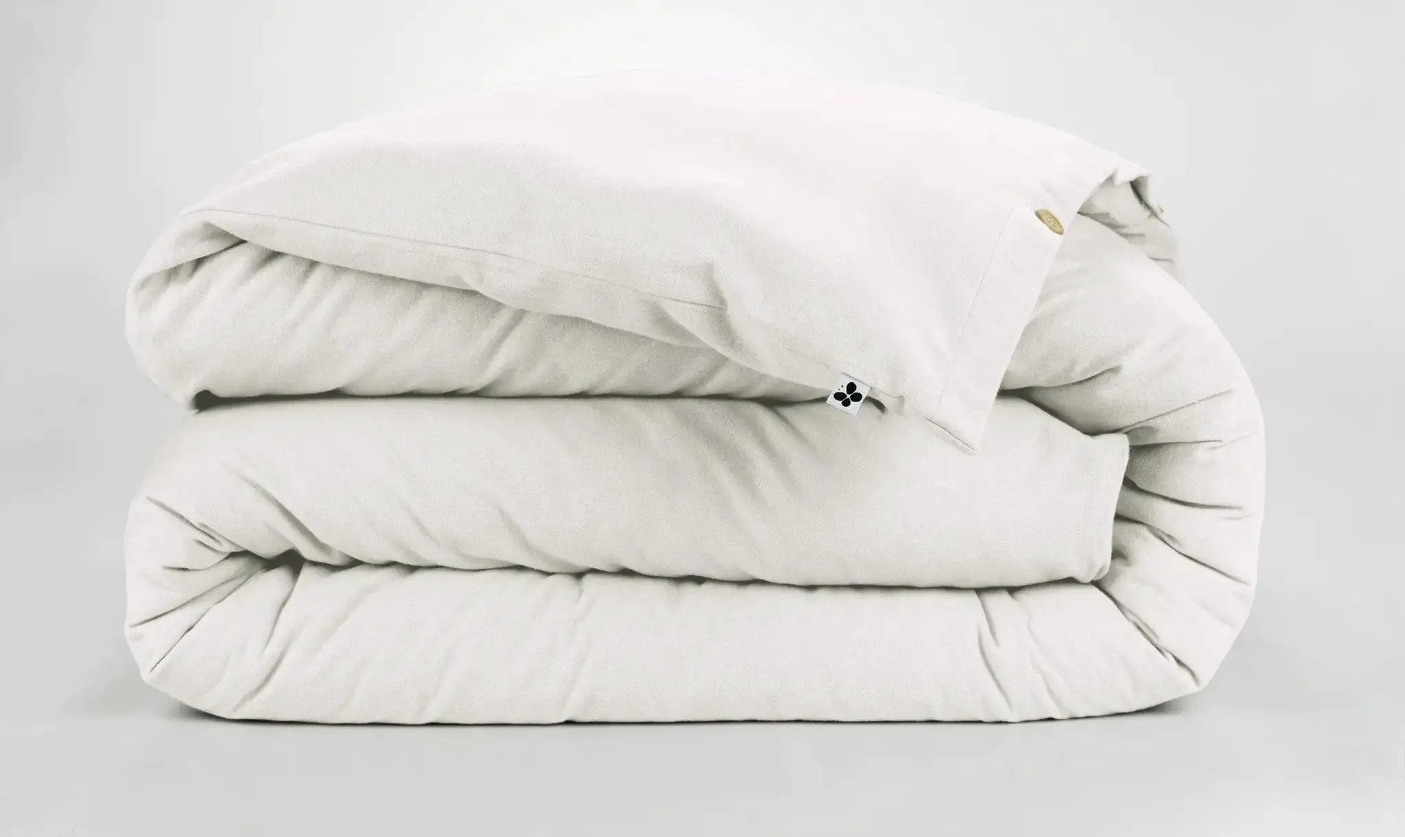 Housse de couette Flanelle unie CANDICE Neige by L'effet papillon