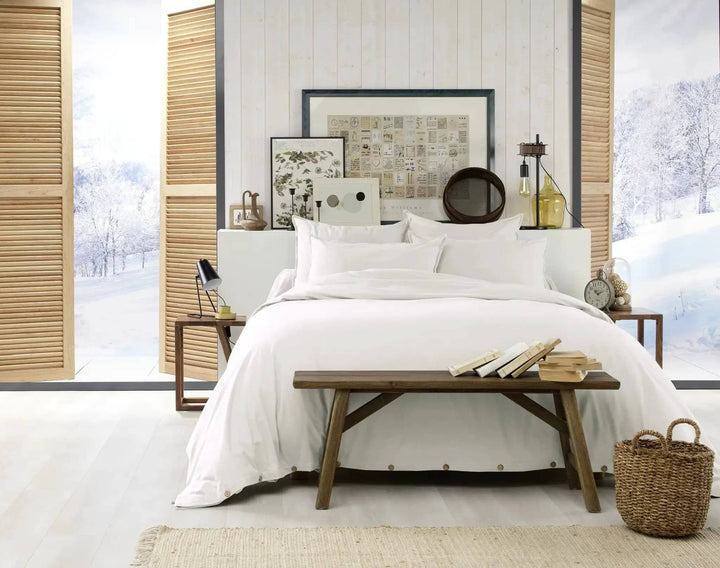 Housse de couette Flanelle unie CANDICE Neige by L'effet papillon