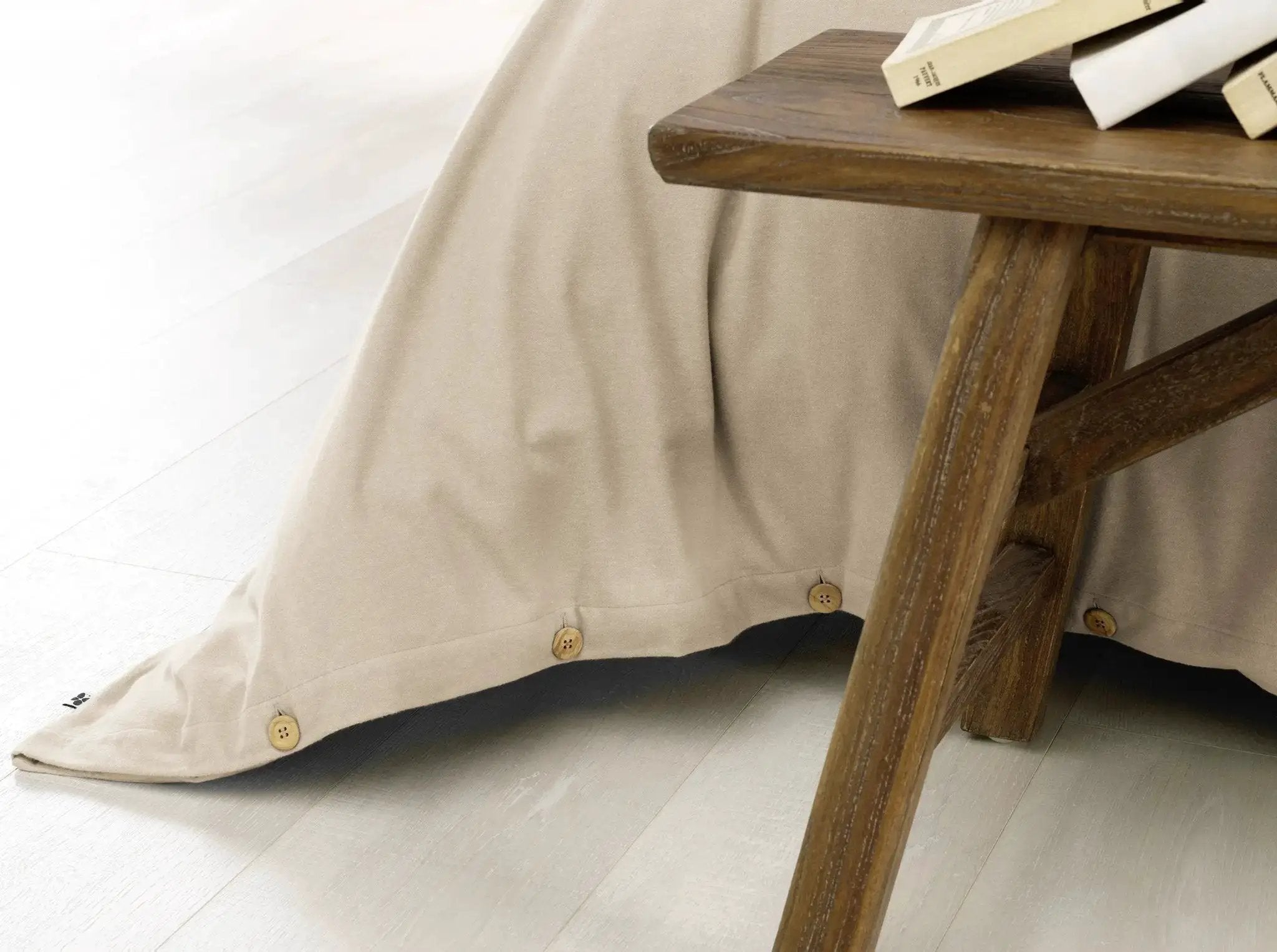 Housse de couette Flanelle unie CANDICE Sable by L'effet papillon