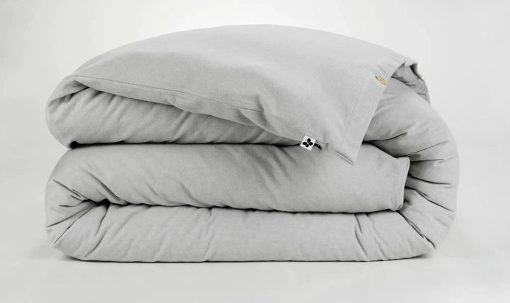 Housse de couette Flanelle unie CANDICE Brume by L'effet papillon