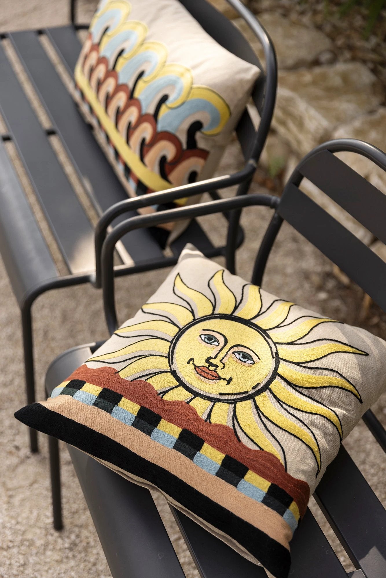 Coussin brodé Adria Multico by Vivaraise