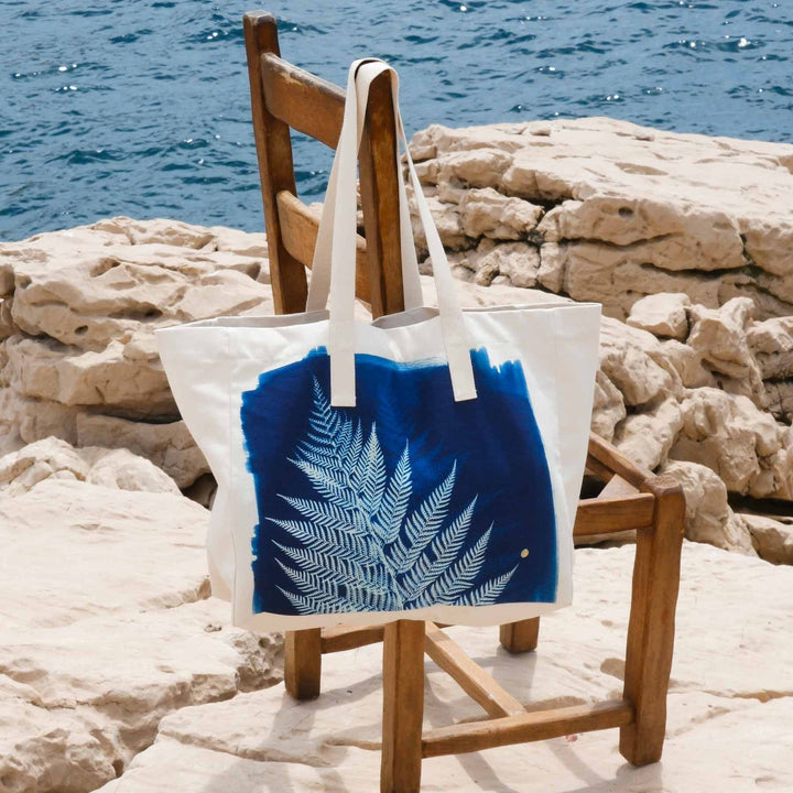 Sac cabas Fougère Bleu La Cerise sur le Gâteau