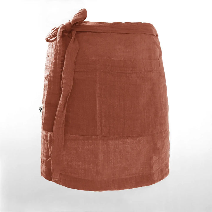 Tablier serveur 45 x 80 cm Gaze de coton unie GAÏA Terracotta by L'effet papillon