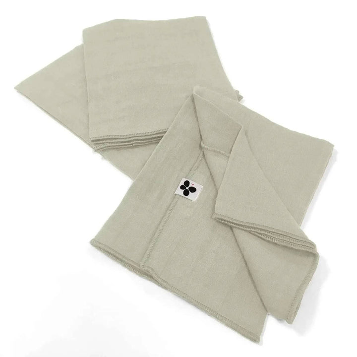 Lot de 3 serviettes 40 x 40 cm Gaze de coton unie GAÏA Vert d'eau by L'effet papillon