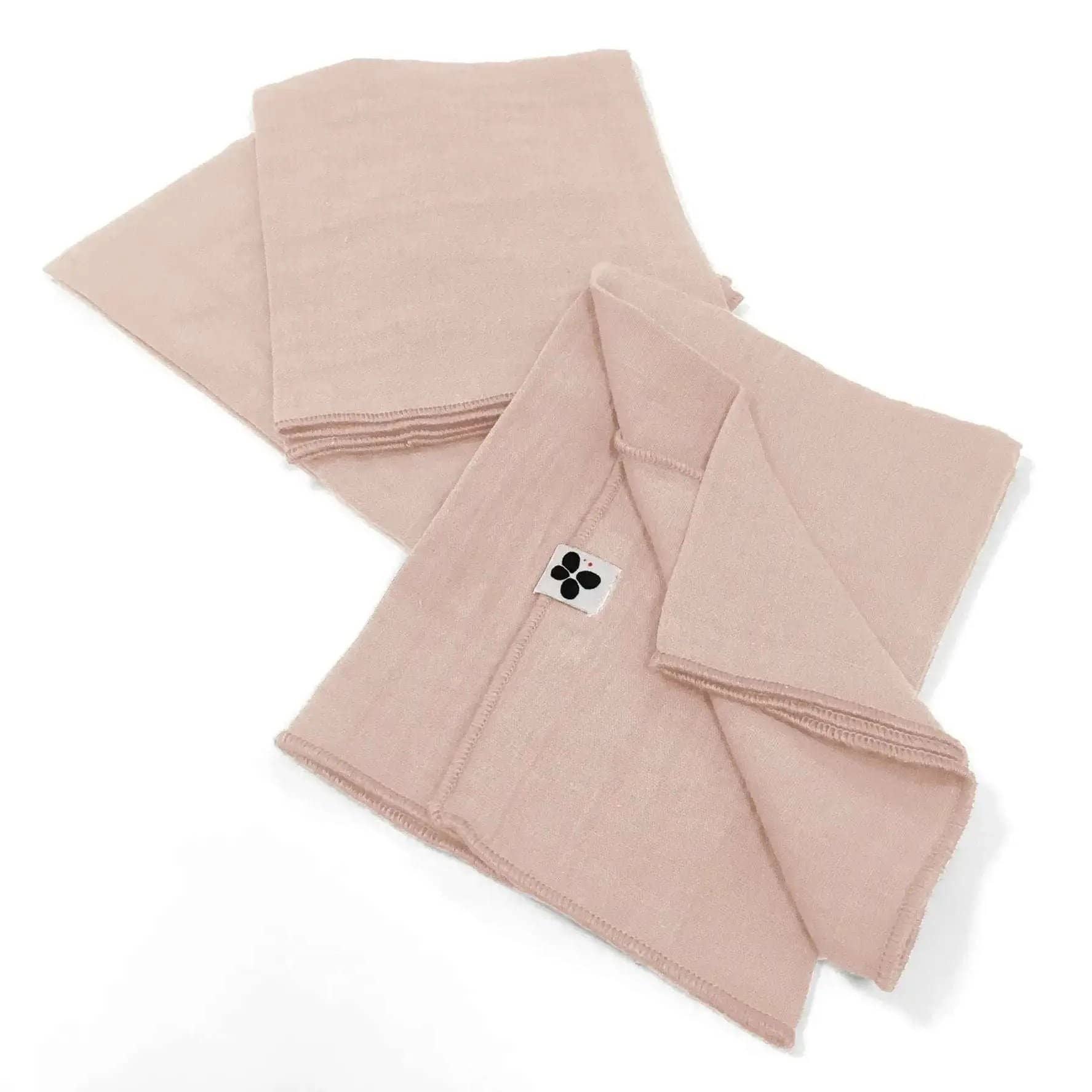 Lot de 3 serviettes 40 x 40 cm Gaze de coton unie GAÏA Guimauve by L'effet papillon