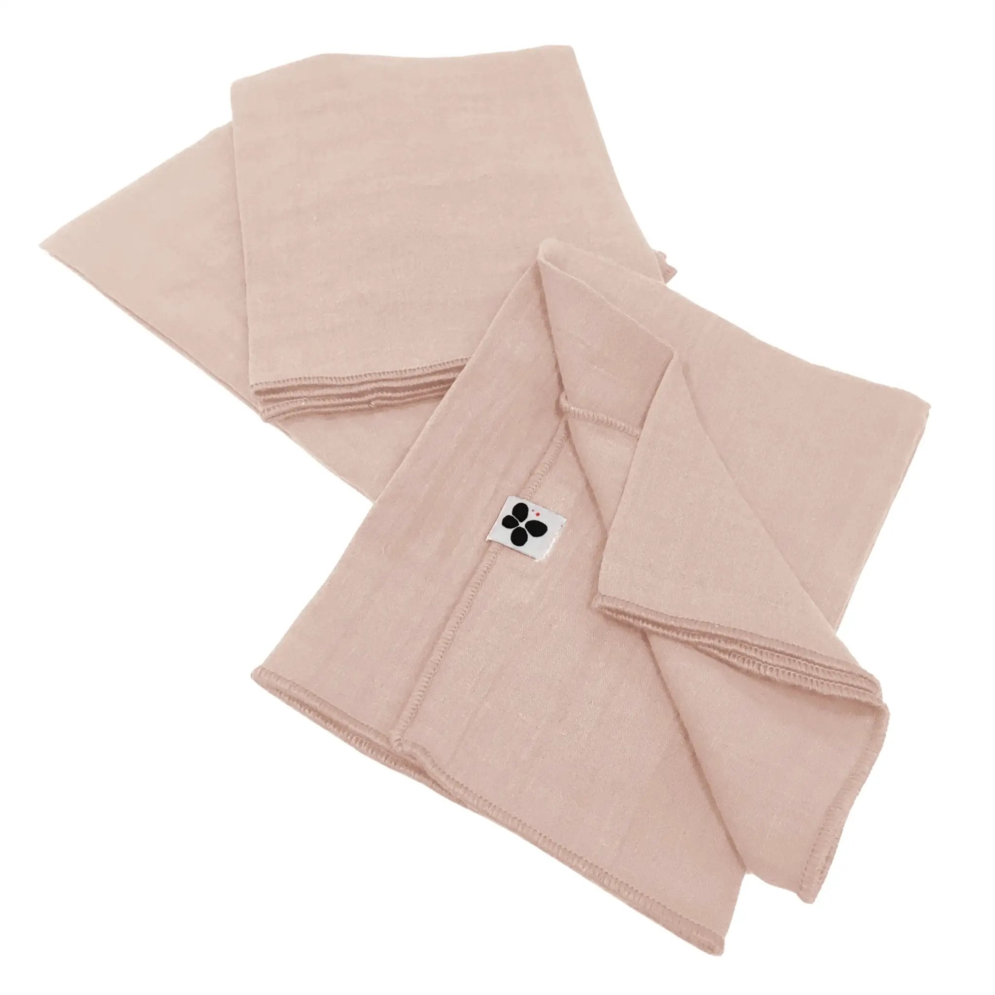 Lot de 3 serviettes 40 x 40 cm Gaze de coton unie GAÏA Guimauve by L'effet papillon