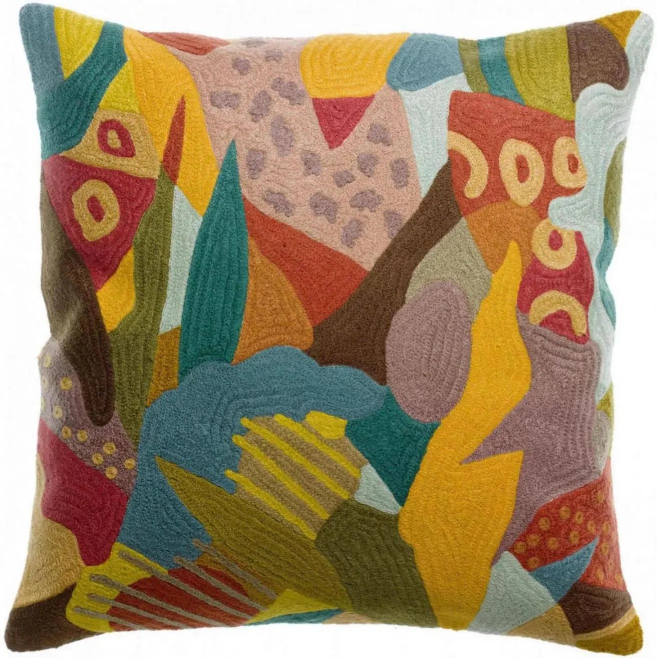 Coussin brodé Izel Minéral by Vivaraise