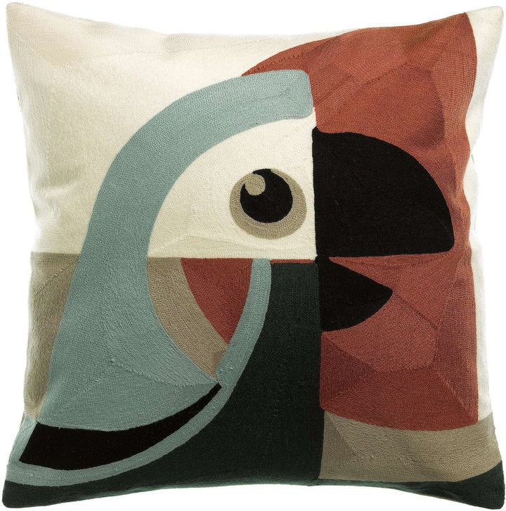 Coussin brodé Loro - Cédre by Vivaraise
