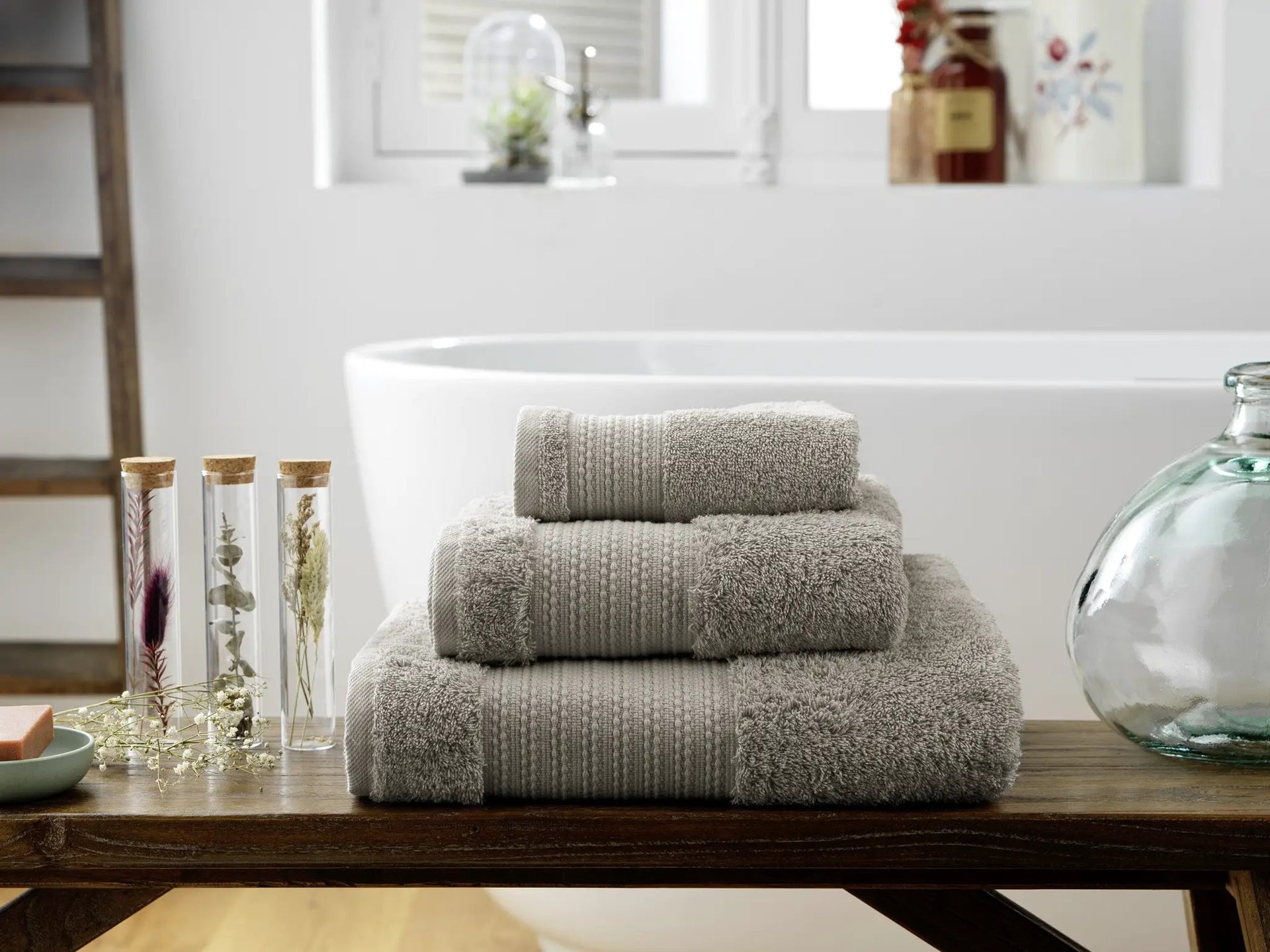 Serviette de toilette 50 x 90 cm GARANCE Argile by L'effet papillon