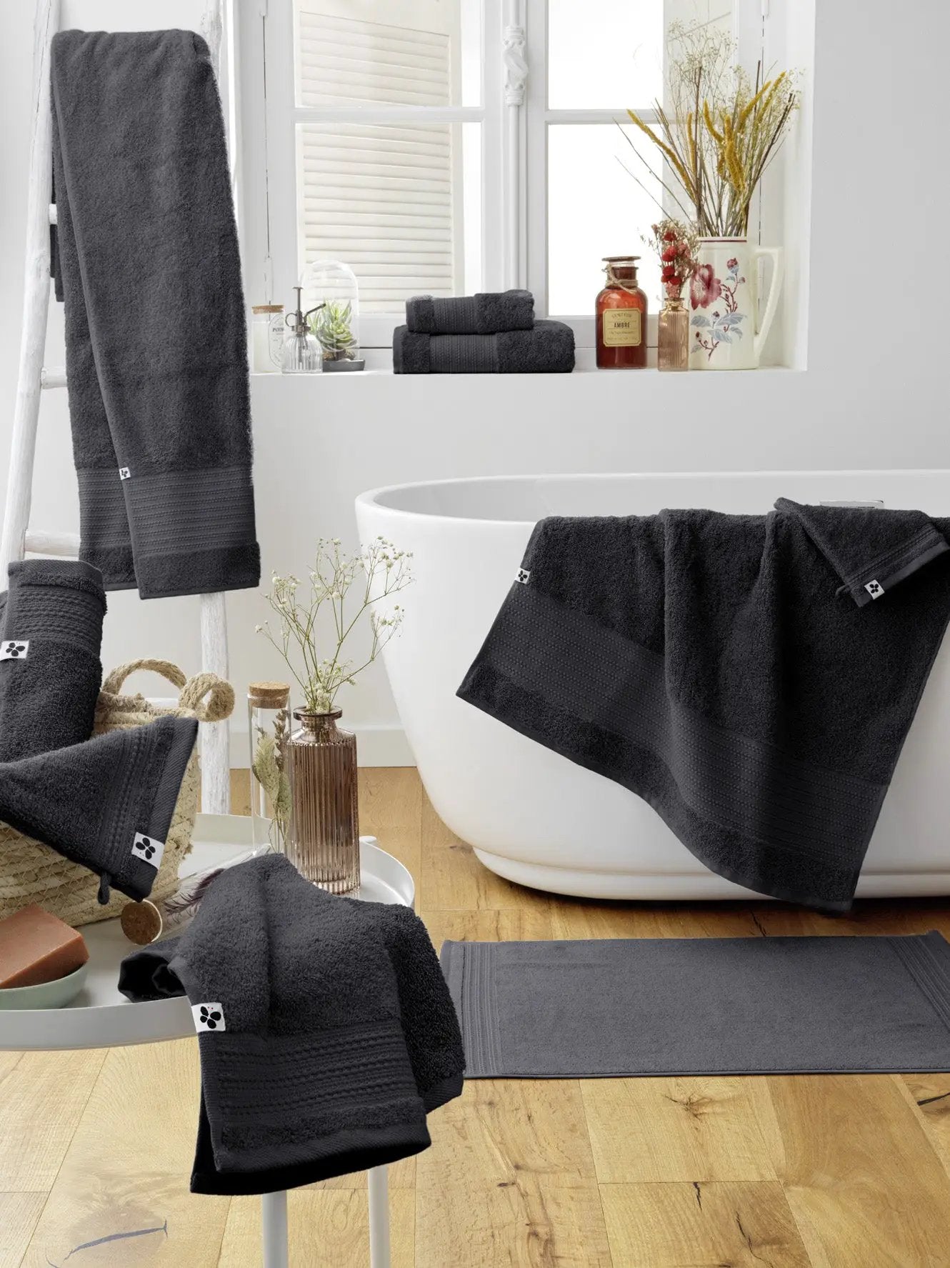 Serviette de bain 90 x 150 cm GARANCE Orage by L'effet papillon