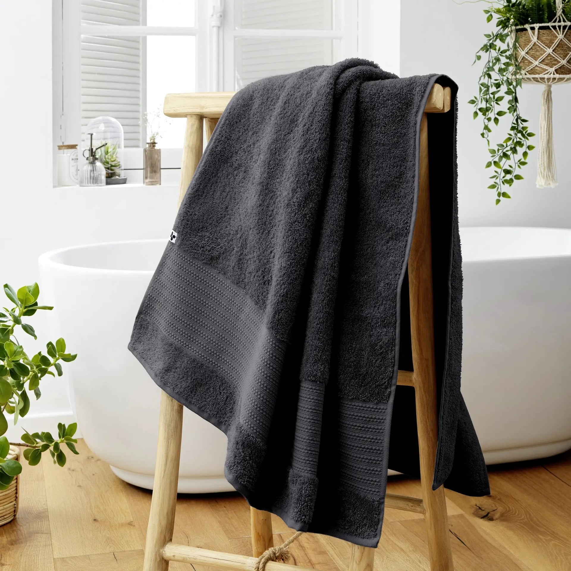 Serviette de bain 90 x 150 cm GARANCE Orage by L'effet papillon