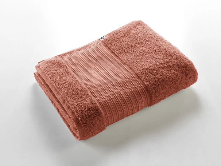 Serviette de bain 90 x 150 cm GARANCE Terracotta by L'effet papillon