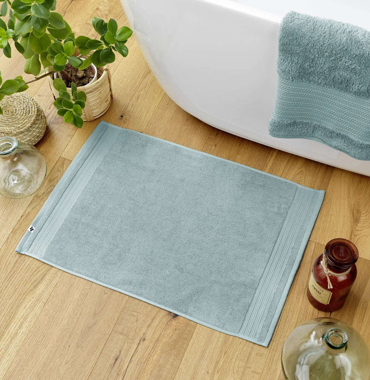 Tapis de bain 50 x 70 cm GARANCE Bleu glacier by L'effet papillon