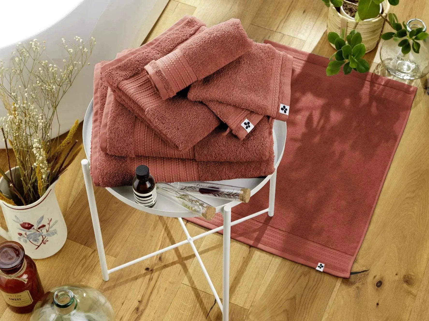 Tapis de bain 50 x 70 cm GARANCE Terracotta by L'effet papillon