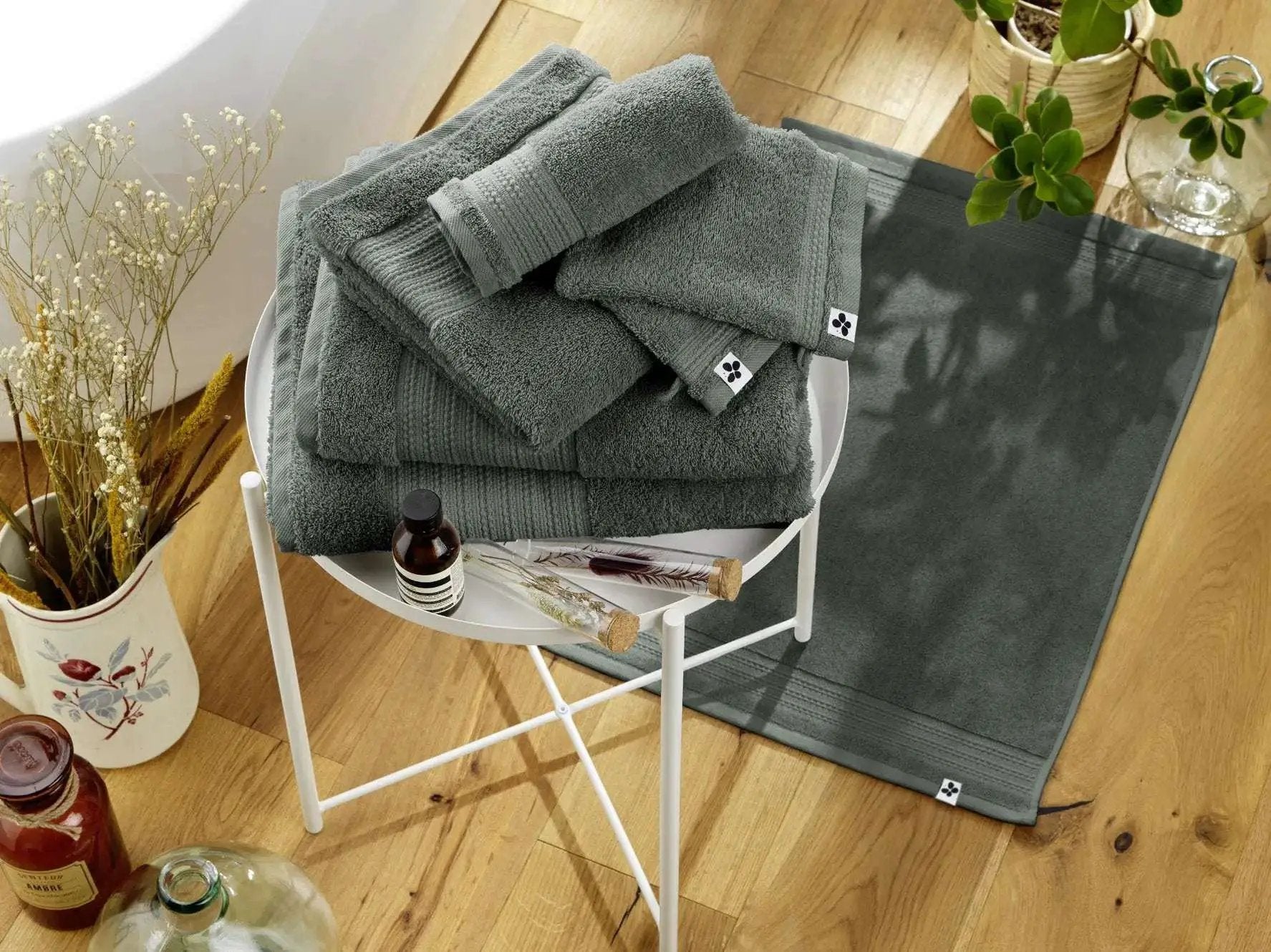 Tapis de bain 50 x 70 cm GARANCE Romarin by L'effet papillon