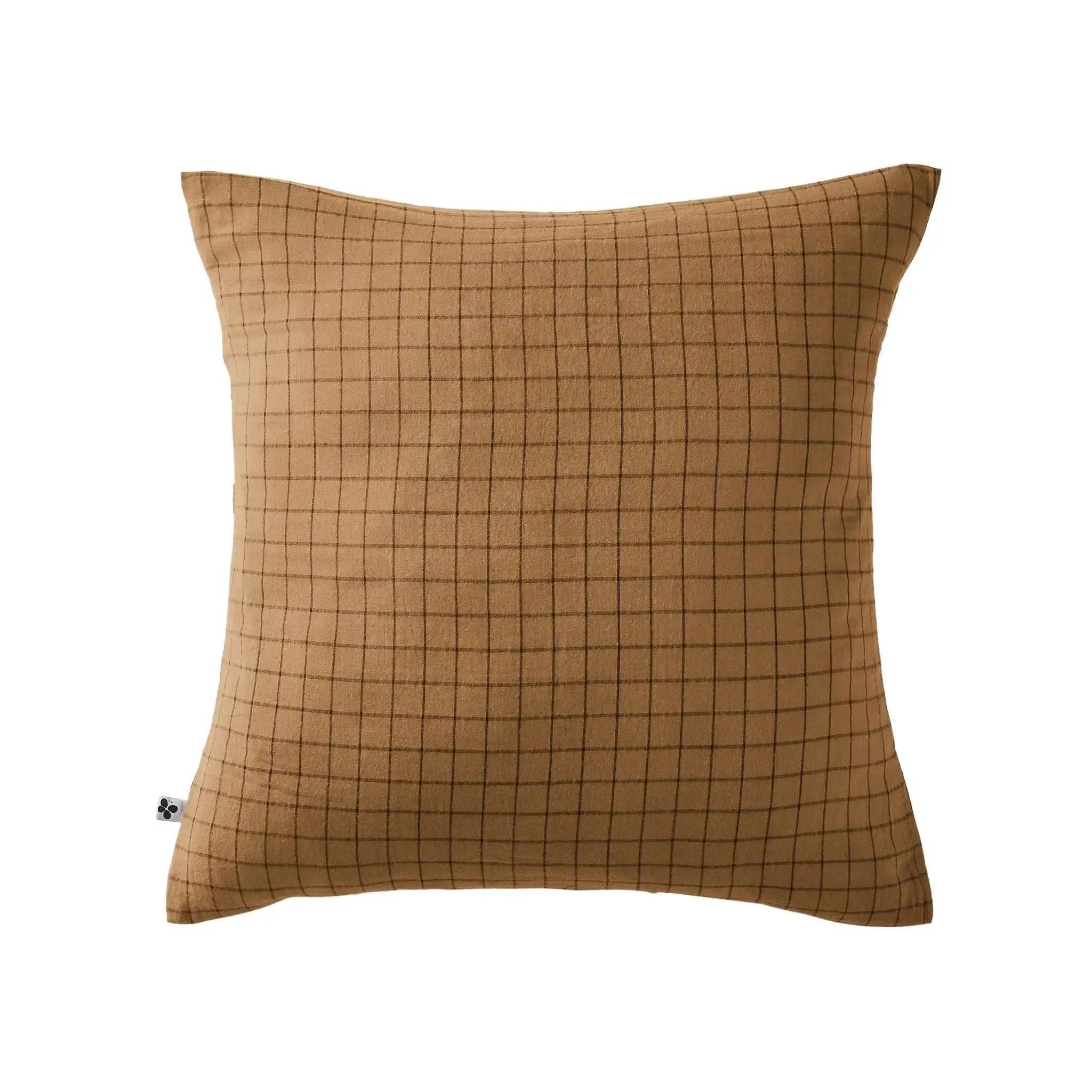 Taie d'oreiller Gaze de coton GAÏA MIX Camel by L'effet papillon