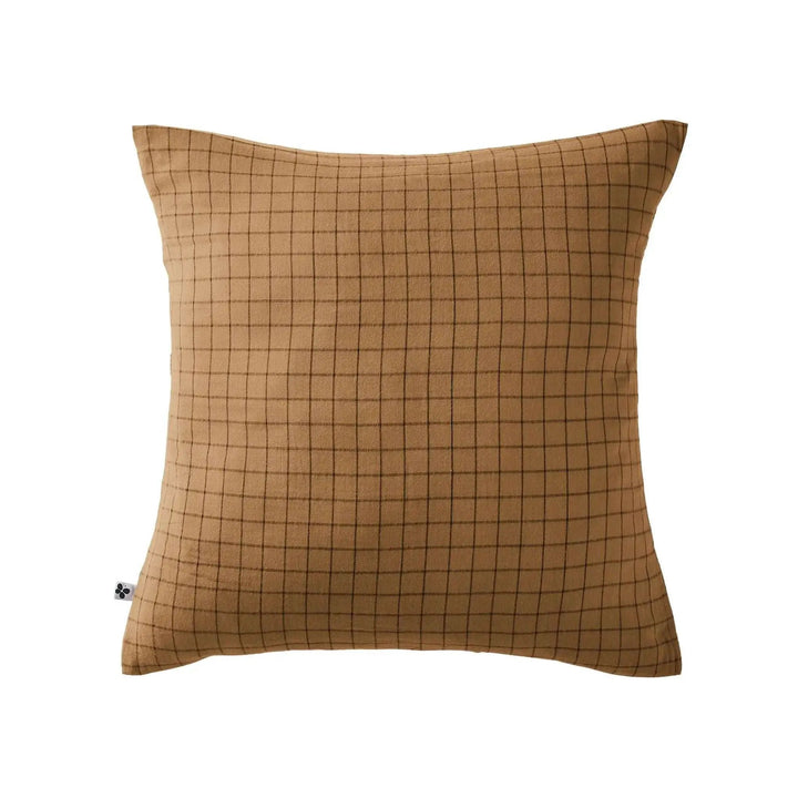 Taie d'oreiller Gaze de coton GAÏA MIX Camel by L'effet papillon