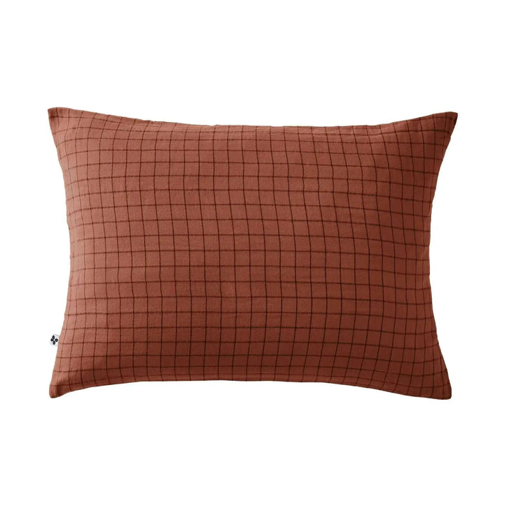 Taie d'oreiller Gaze de coton GAÏA MIX Terracotta by L'effet papillon