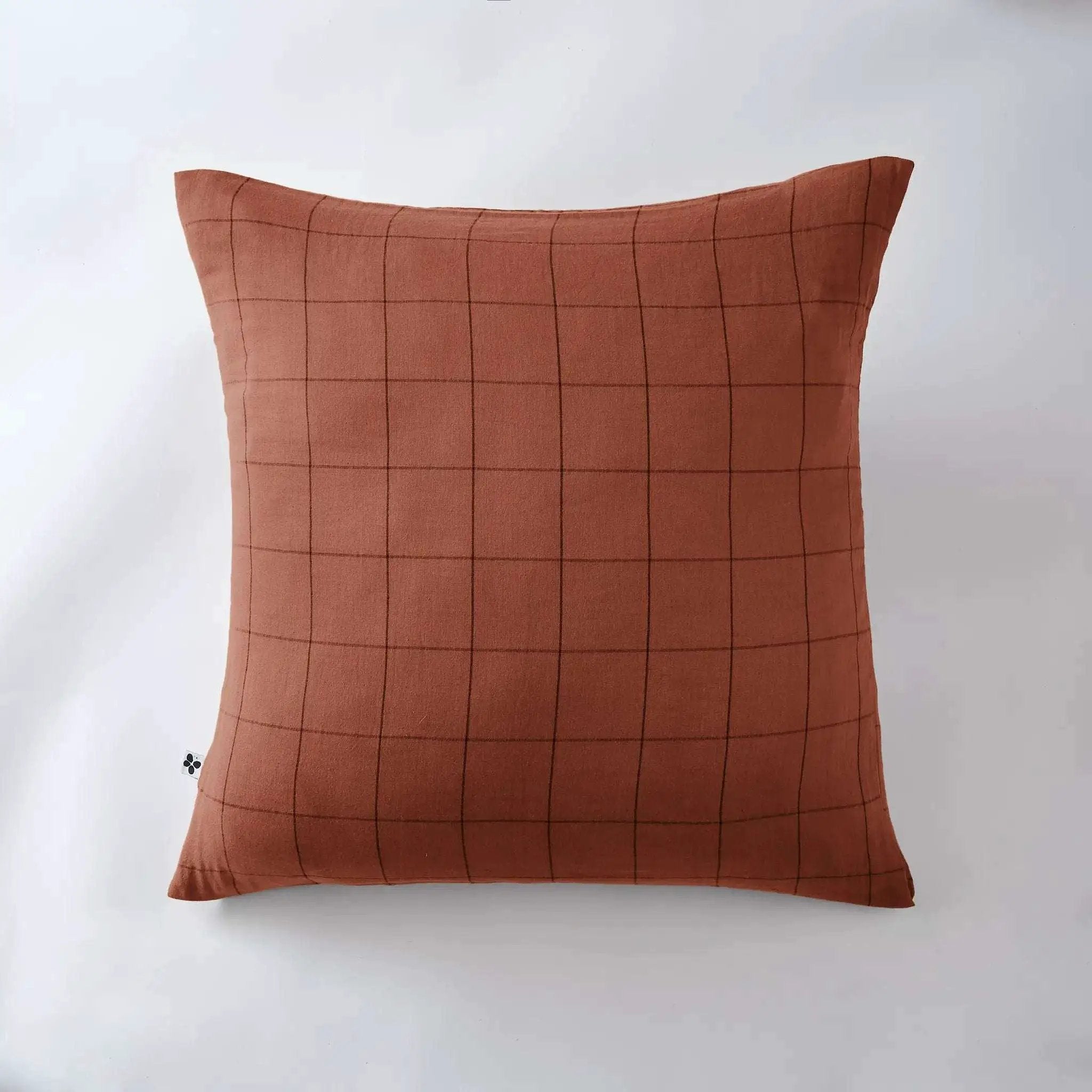 Taie d'oreiller Gaze de coton GAÏA MATCH Terracotta by L'effet papillon