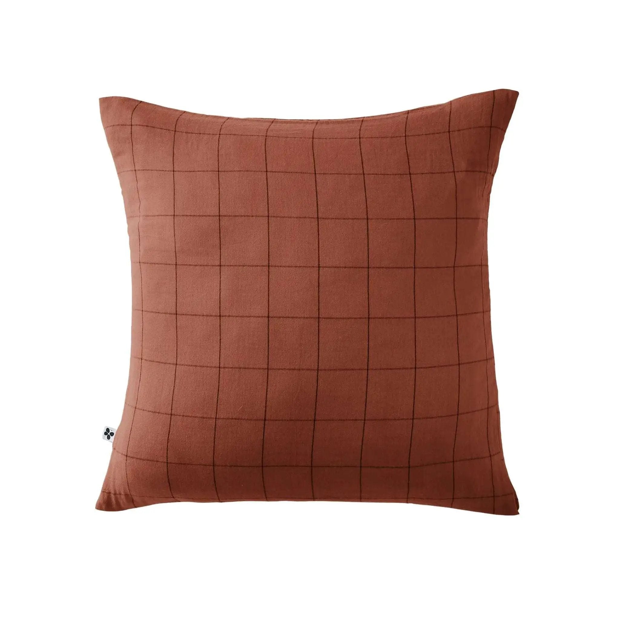 Taie d'oreiller Gaze de coton GAÏA MATCH Terracotta by L'effet papillon