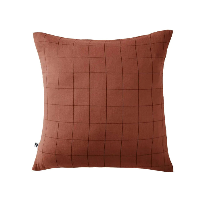 Taie d'oreiller Gaze de coton GAÏA MATCH Terracotta by L'effet papillon