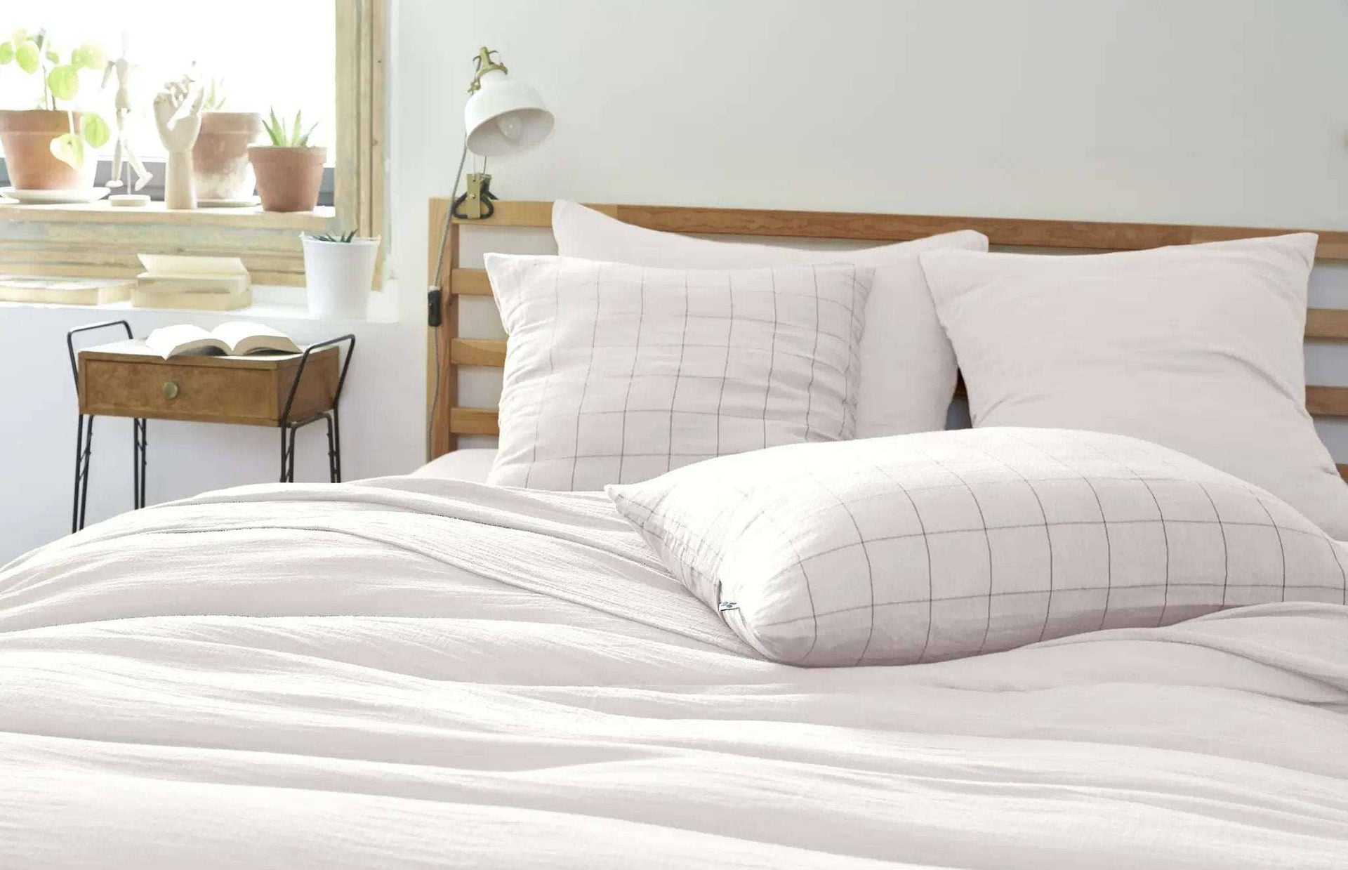 Taie d'oreiller 60 x 60 cm Gaze de coton GAÏA MATCH Chantilly by L'effet papillon