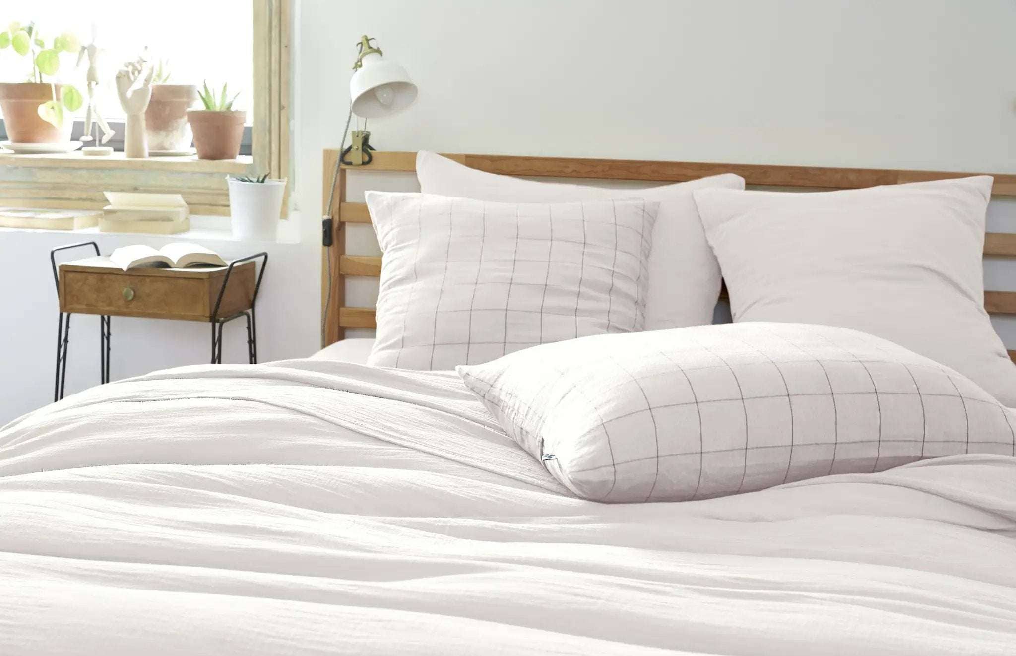 Taie d'oreiller 60 x 60 cm Gaze de coton GAÏA MATCH Chantilly by L'effet papillon