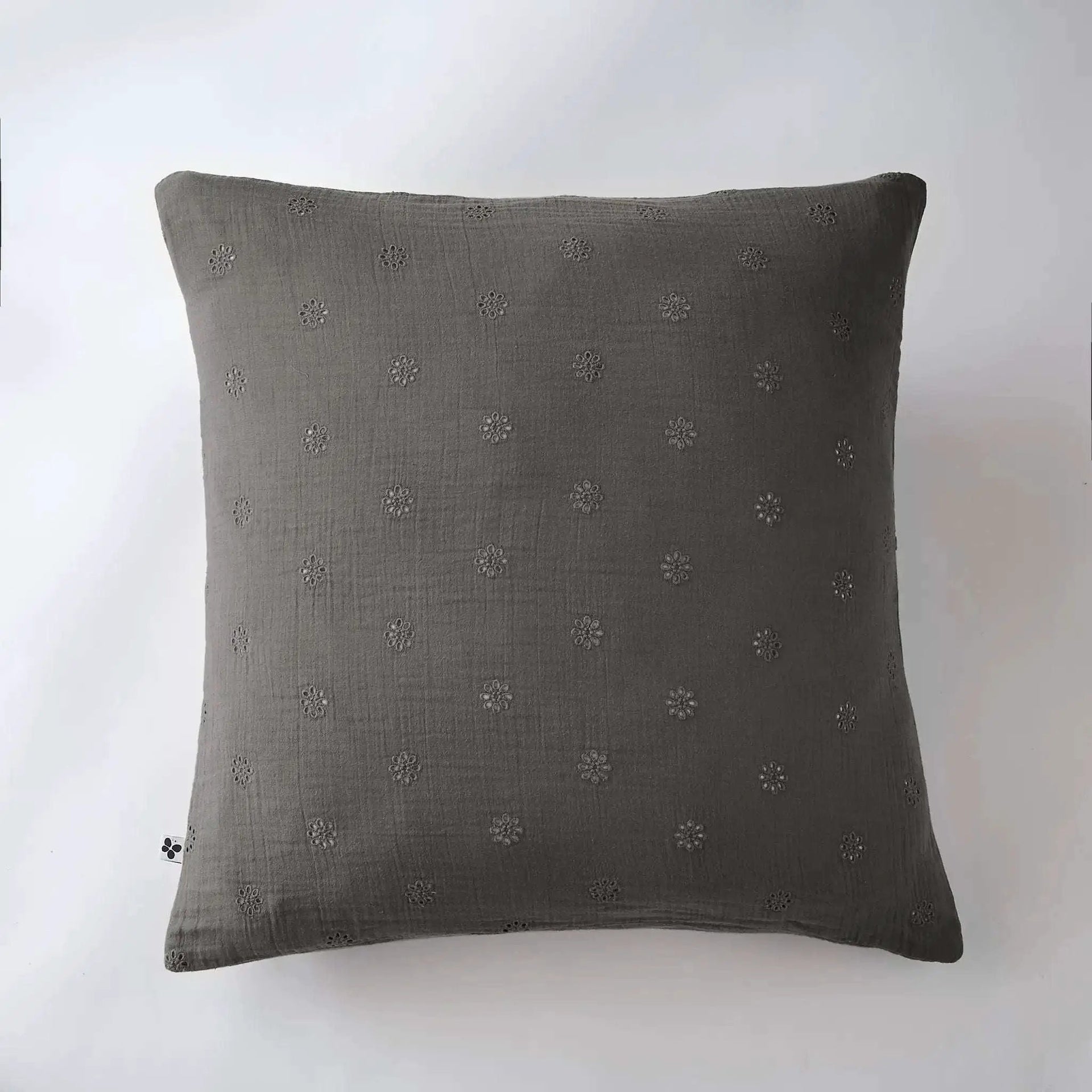 Taie d'oreiller Gaze de coton GAÏA BOHO Granit by L'effet papillon