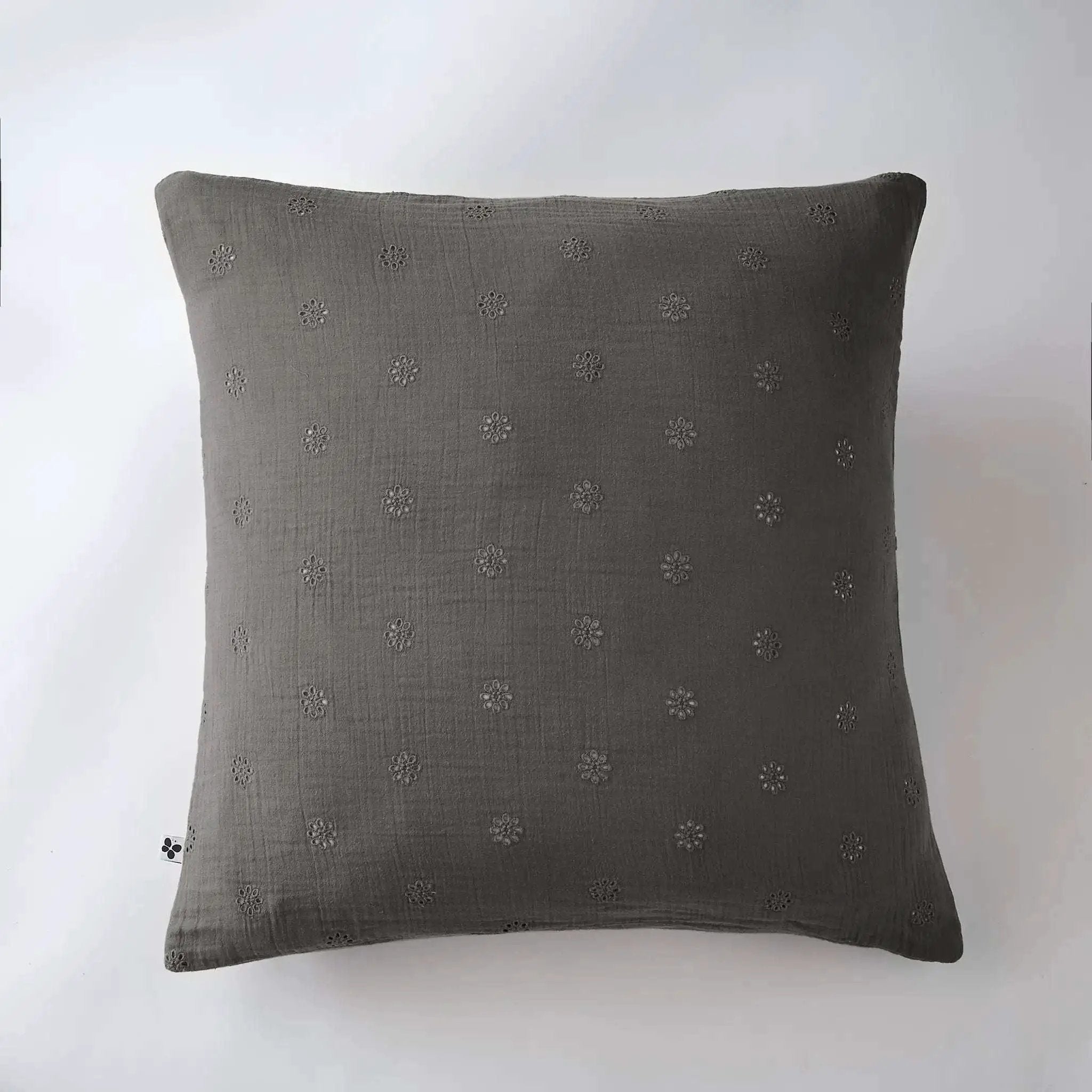 Taie d'oreiller Gaze de coton GAÏA BOHO Granit by L'effet papillon