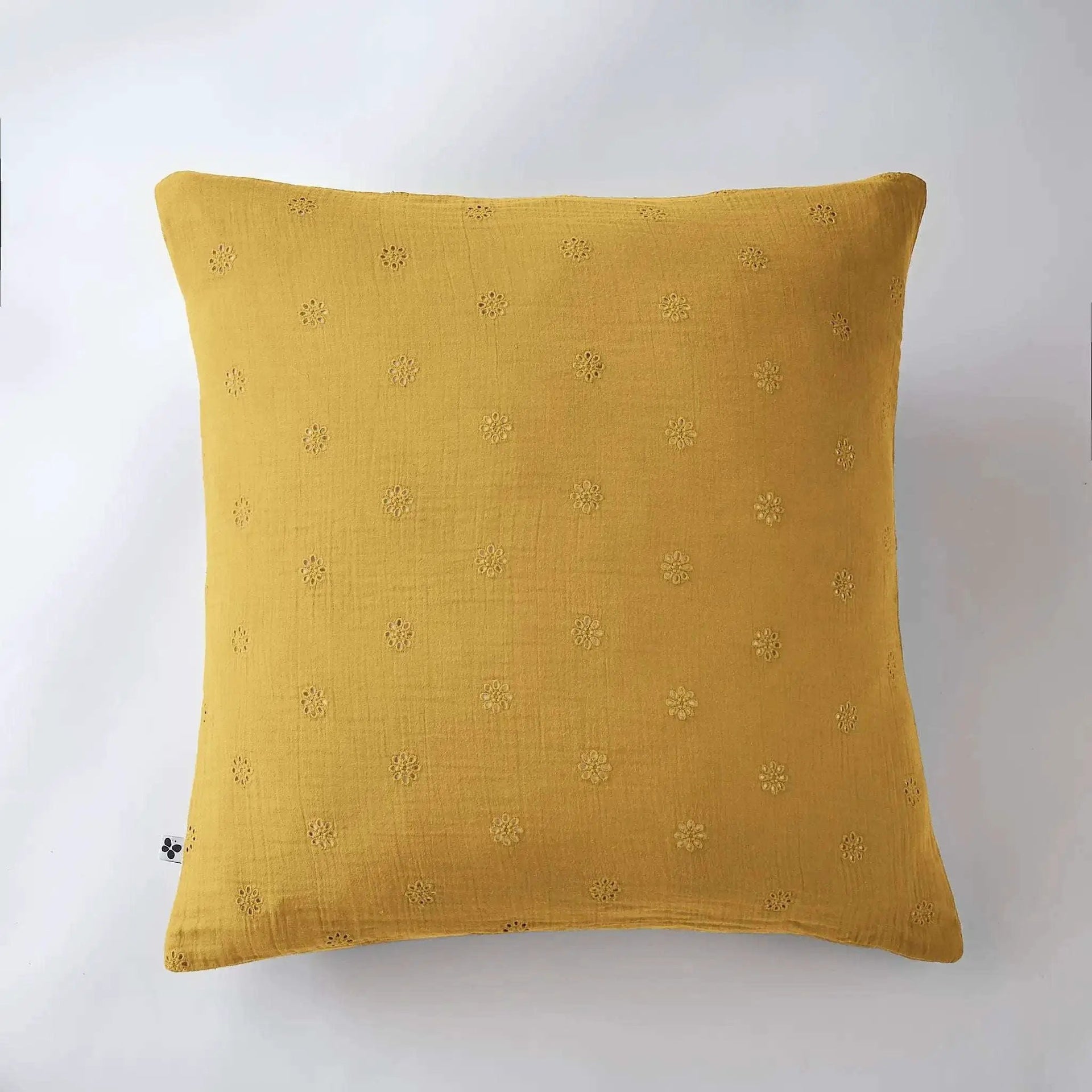 Taie d'oreiller Gaze de coton GAÏA BOHO Safran by L'effet papillon