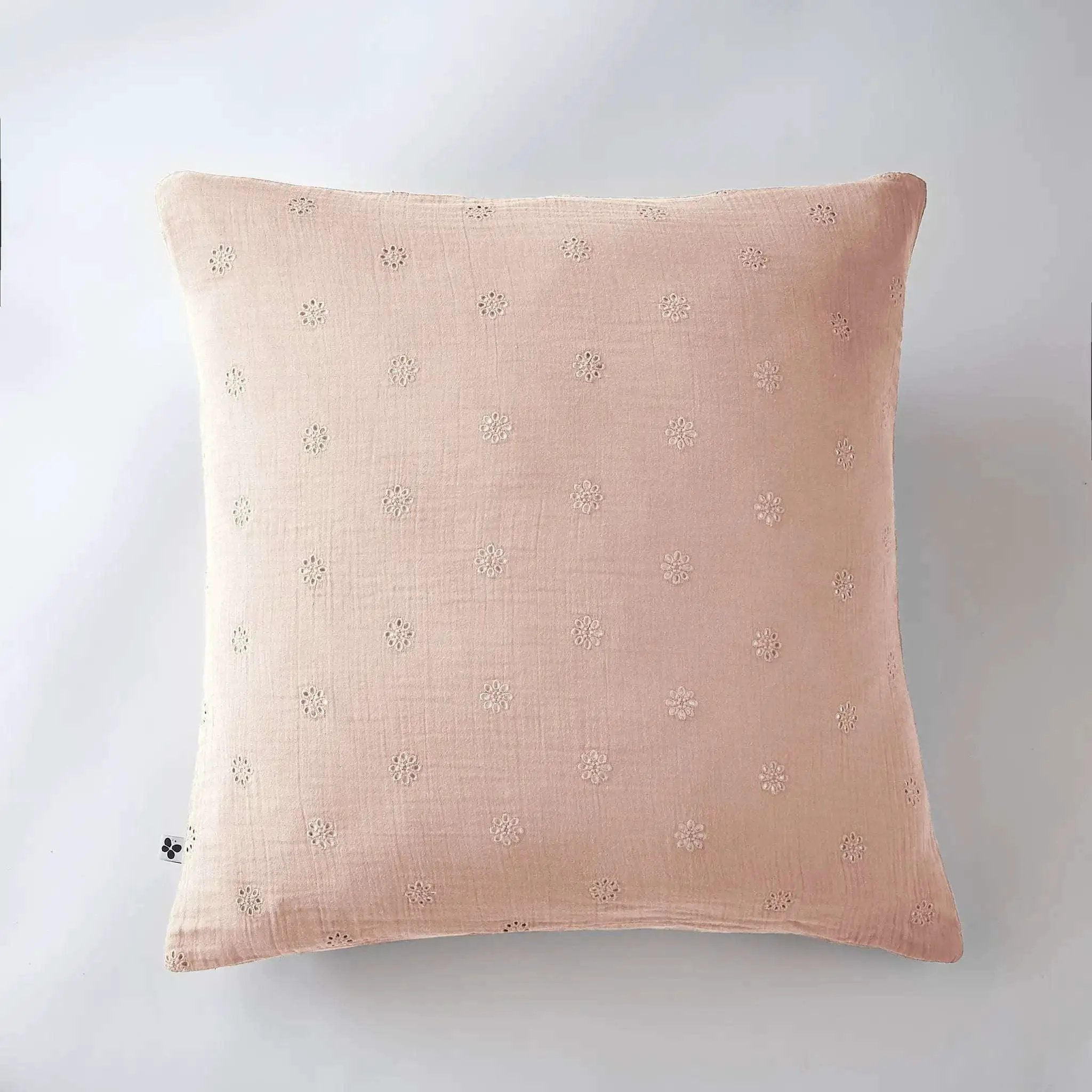 Taie d'oreiller Gaze de coton GAÏA BOHO Guimauve by L'effet papillon
