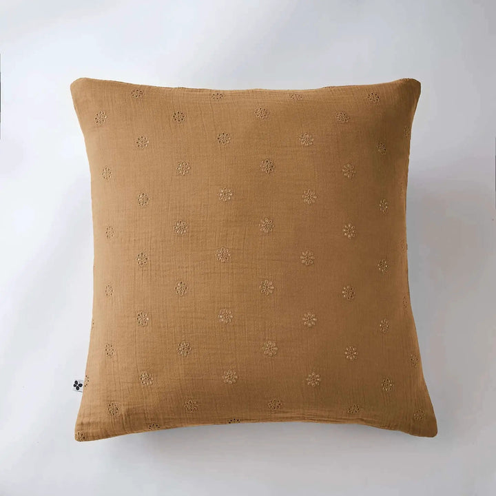 Taie d'oreiller Gaze de coton GAÏA BOHO Camel by L'effet papillon