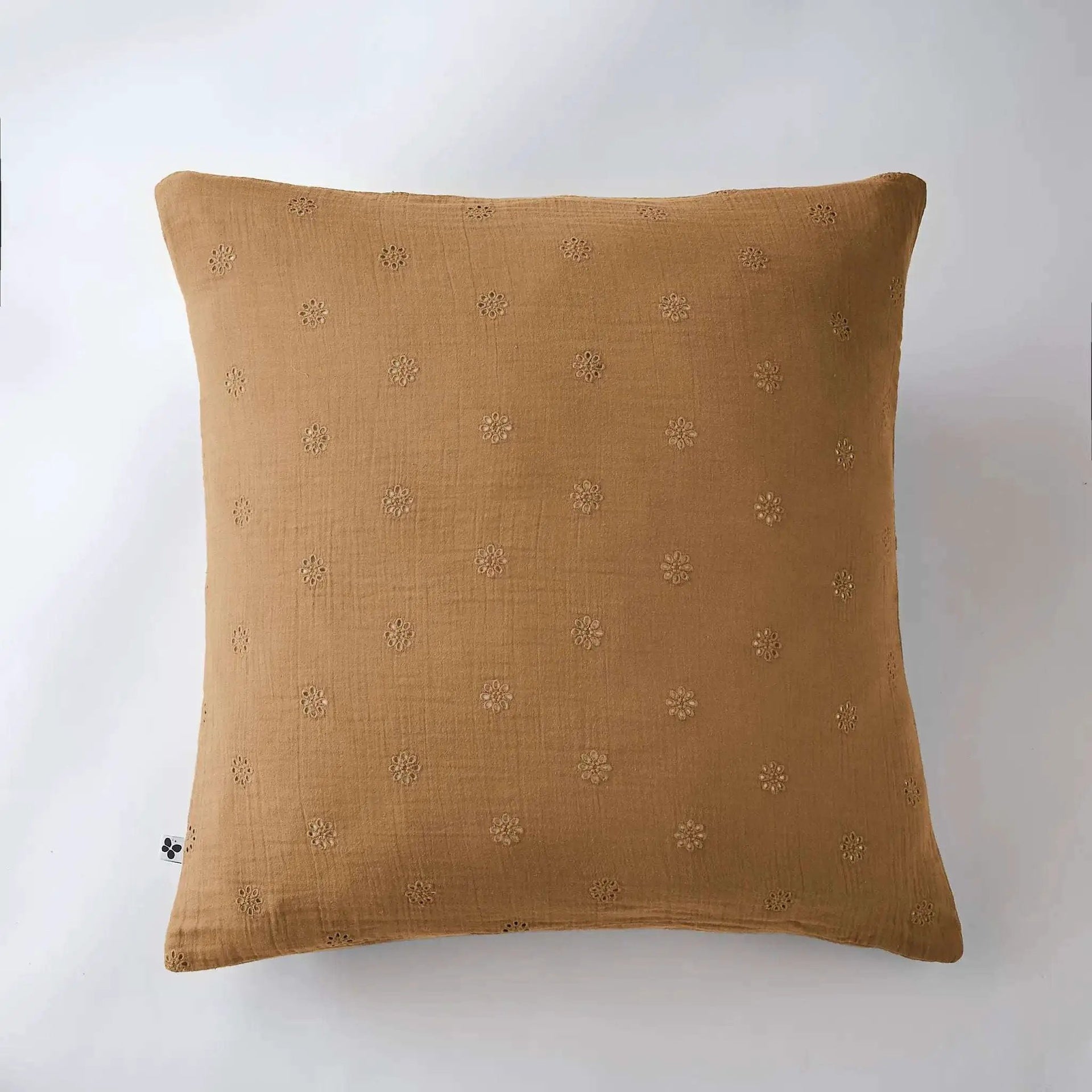 Taie d'oreiller Gaze de coton GAÏA BOHO Camel by L'effet papillon