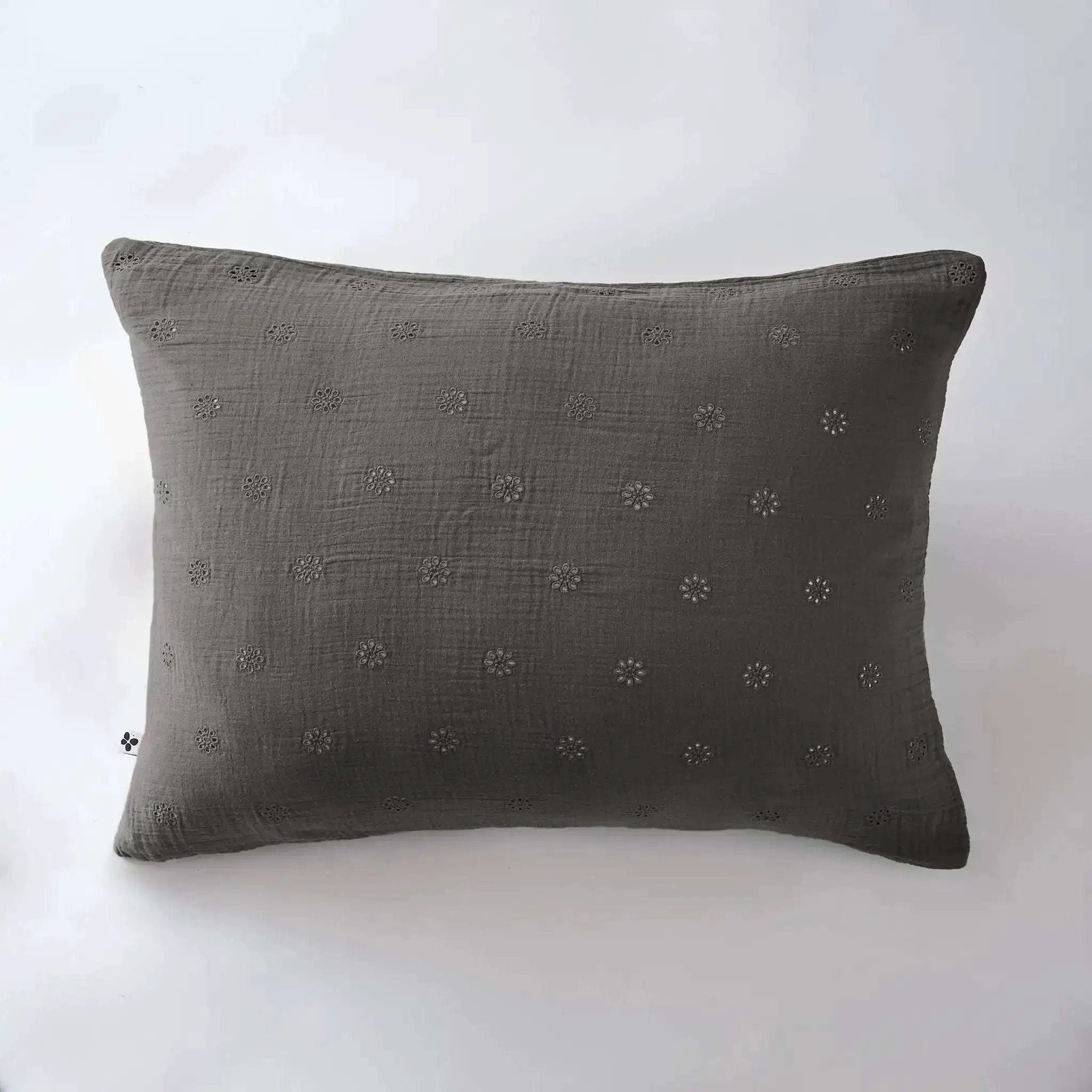 Taie d'oreiller Gaze de coton GAÏA BOHO Granit by L'effet papillon